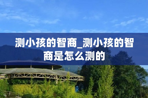 测小孩的智商_测小孩的智商是怎么测的 测小孩的智商_测小孩的智商是怎么测的