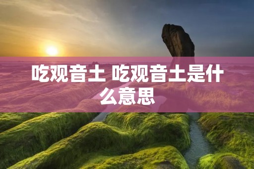 吃观音土 吃观音土是什么意思