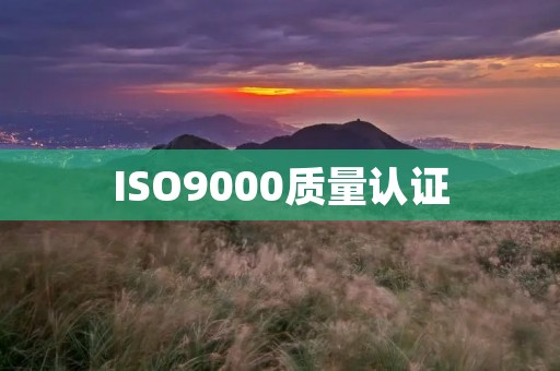 ISO9000质量认证：提升企业竞争力的有效工具