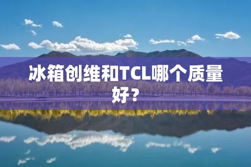 冰箱创维和TCL哪个质量好? 冰箱创维和TCL哪个质量好?
