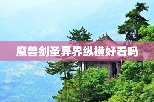 魔兽剑圣异界纵横好看吗 魔兽剑圣异界纵横好看吗
