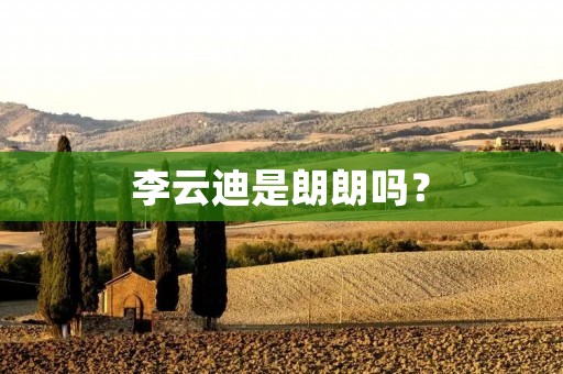 李云迪是朗朗吗? 李云迪是朗朗吗?
