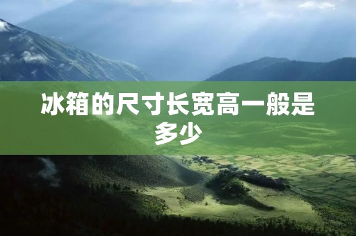 冰箱的尺寸长宽高一般是多少