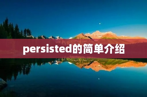 persisted的简单介绍