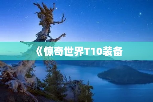 《惊奇世界T10装备:全面解析与评测》 《惊奇世界T10装备:全面解析与评测》