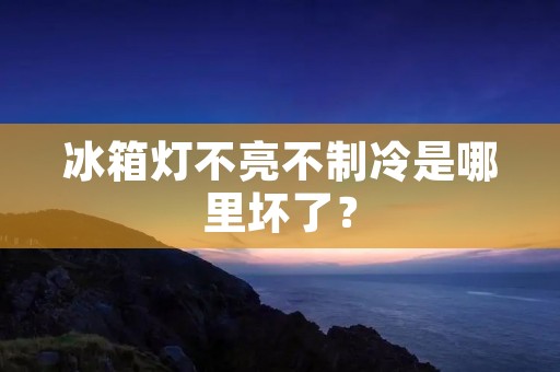 冰箱灯不亮不制冷是哪里坏了? 冰箱灯不亮不制冷是哪里坏了?