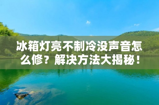 冰箱灯亮不制冷没声音怎么修?解决方法大揭秘! 冰箱灯亮不制冷没声音怎么修?解决方法大揭秘!