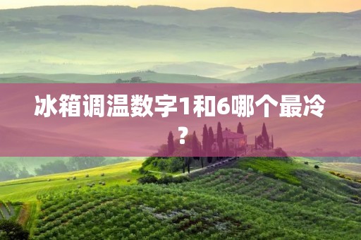 冰箱调温数字1和6哪个最冷? 冰箱调温数字1和6哪个最冷?