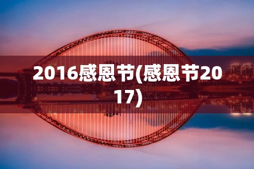 2016感恩节(感恩节2017)