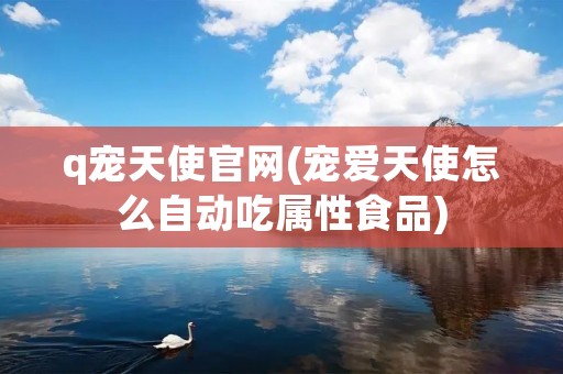 q宠天使官网(宠爱天使怎么自动吃属性食品)