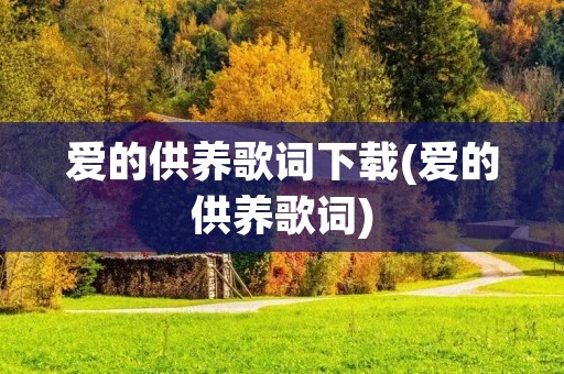 爱的供养歌词下载(爱的供养歌词) 爱的供养歌词下载(爱的供养歌词)