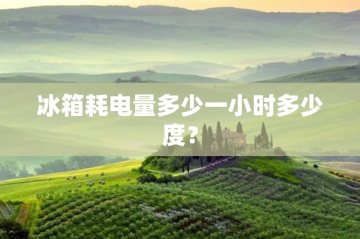 冰箱耗电量多少一小时多少度？
