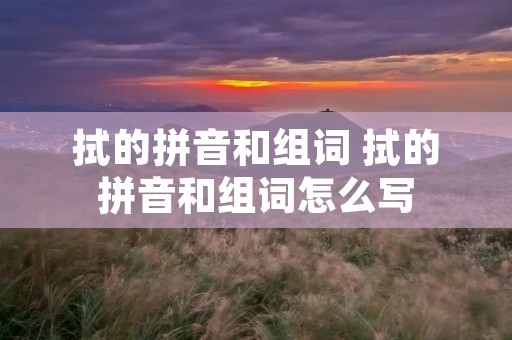 拭的拼音和组词 拭的拼音和组词怎么写 拭的拼音和组词 拭的拼音和组词怎么写