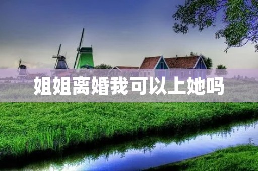 姐姐离婚我可以上她吗