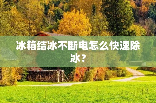 冰箱结冰不断电怎么快速除冰? 冰箱结冰不断电怎么快速除冰?