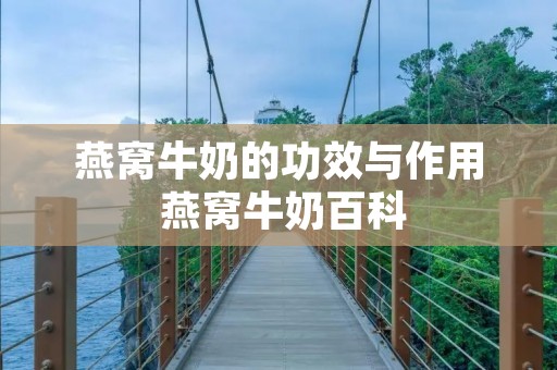 燕窝牛奶的功效与作用 燕窝牛奶百科 燕窝牛奶的功效与作用 燕窝牛奶百科