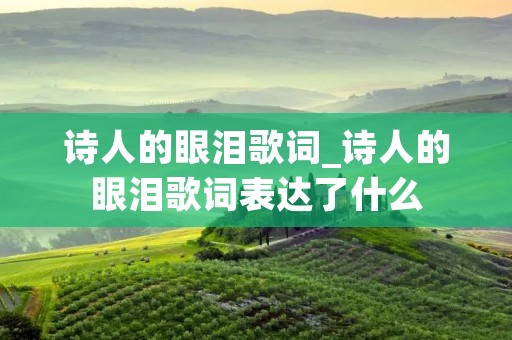 诗人的眼泪歌词_诗人的眼泪歌词表达了什么