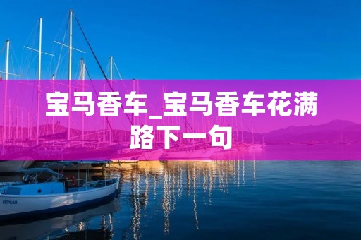 宝马香车_宝马香车花满路下一句