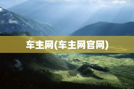车主网(车主网官网)