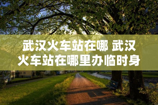 武汉火车站在哪 武汉火车站在哪里办临时身份证