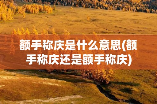 额手称庆是什么意思(额手称庆还是额手称庆)