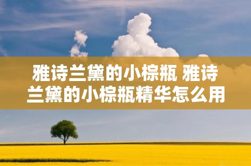 雅诗兰黛的小棕瓶 雅诗兰黛的小棕瓶精华怎么用