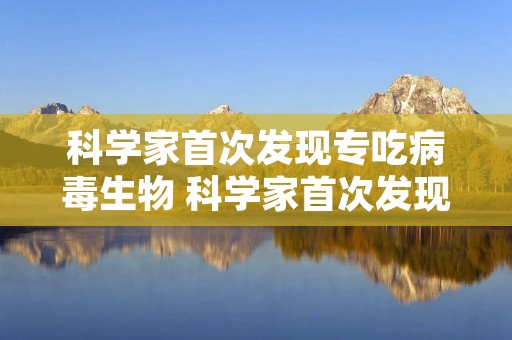 科学家首次发现专吃病毒生物 科学家首次发现专吃病毒生物k
