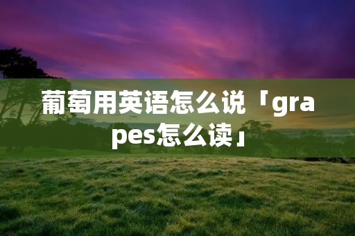 葡萄用英语怎么说「grapes怎么读」 葡萄用英语怎么说「grapes怎么读」