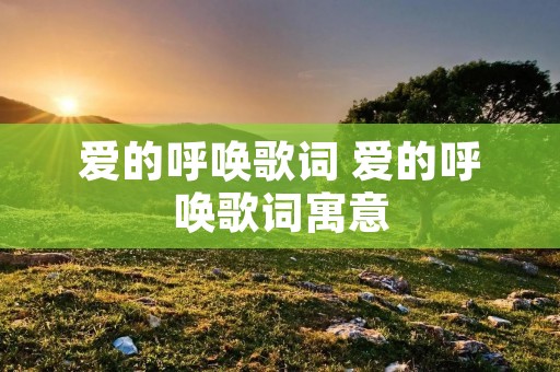爱的呼唤歌词 爱的呼唤歌词寓意