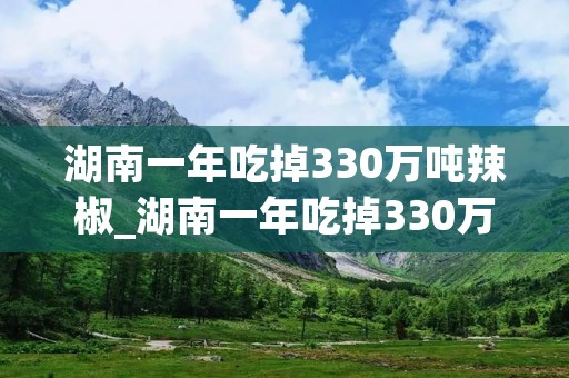 湖南一年吃掉330万吨辣椒_湖南一年吃掉330万吨辣椒?