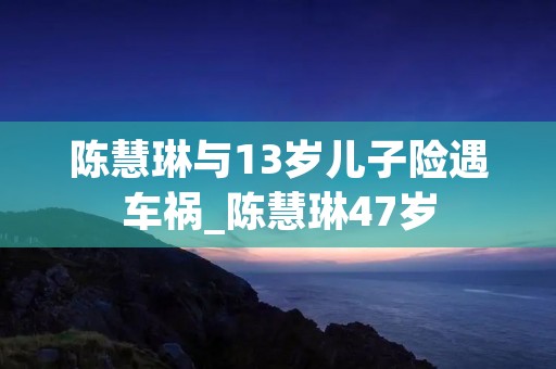 陈慧琳与13岁儿子险遇车祸_陈慧琳47岁
