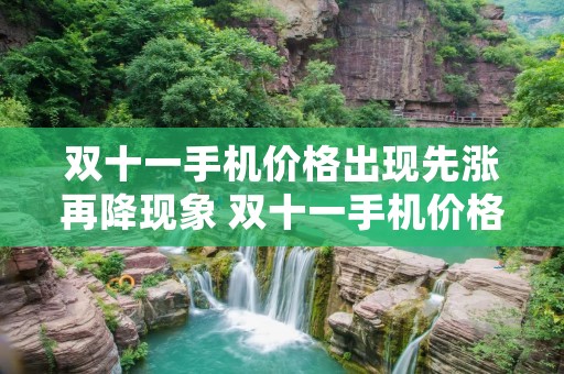 双十一手机价格出现先涨再降现象 双十一手机价格出现先涨再降现象一产今 一