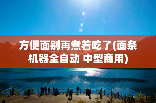 方便面别再煮着吃了(面条机器全自动 中型商用) 方便面别再煮着吃了(面条机器全自动 中型商用)