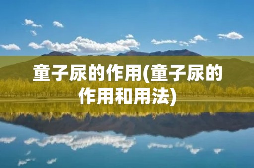 童子尿的作用(童子尿的作用和用法)