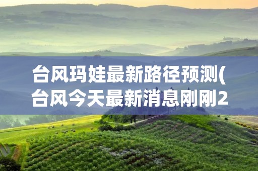 台风玛娃最新路径预测(台风今天最新消息刚刚2023) 台风玛娃最新路径预测(台风今天最新消息刚刚2023)