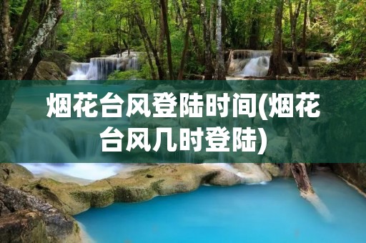 烟花台风登陆时间(烟花台风几时登陆)