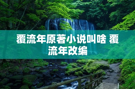 覆流年原著小说叫啥 覆流年改编