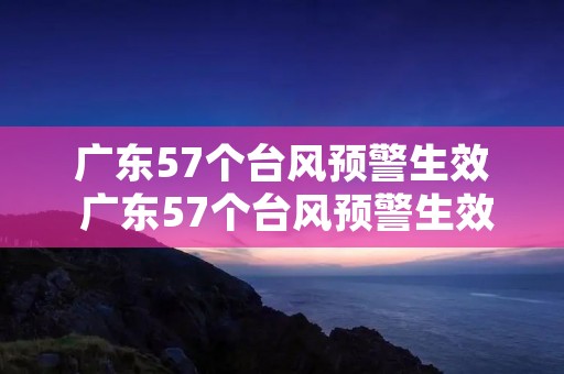 广东57个台风预警生效 广东57个台风预警生效1