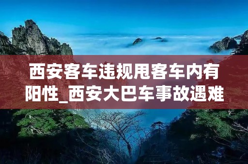 西安客车违规甩客车内有阳性_西安大巴车事故遇难多少人
