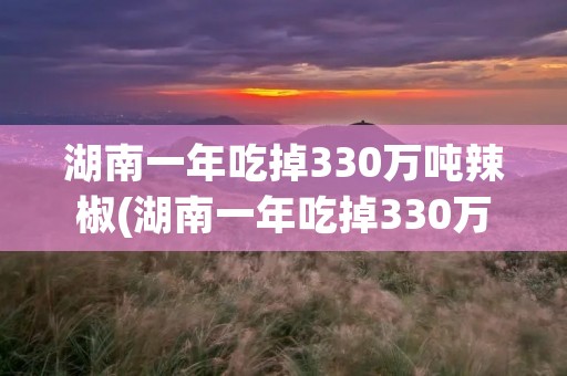 湖南一年吃掉330万吨辣椒(湖南一年吃掉330万吨辣椒3)