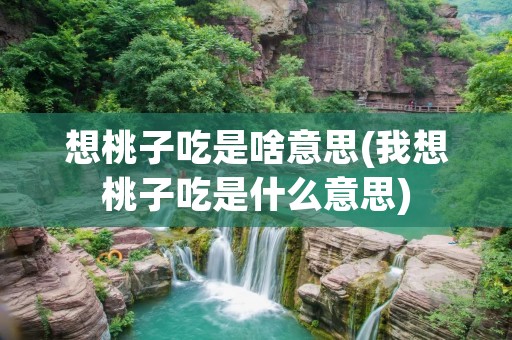 想桃子吃是啥意思(我想桃子吃是什么意思)