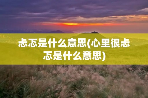 忐忑是什么意思(心里很忐忑是什么意思)