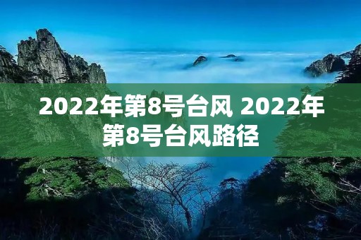 2022年第8号台风 2022年第8号台风路径
