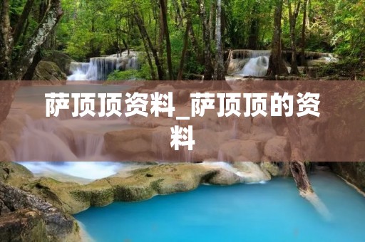 萨顶顶资料_萨顶顶的资料