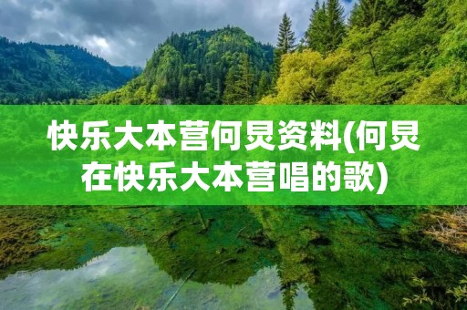 快乐大本营何炅资料(何炅在快乐大本营唱的歌)