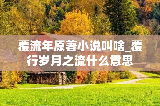 覆流年原著小说叫啥_覆行岁月之流什么意思