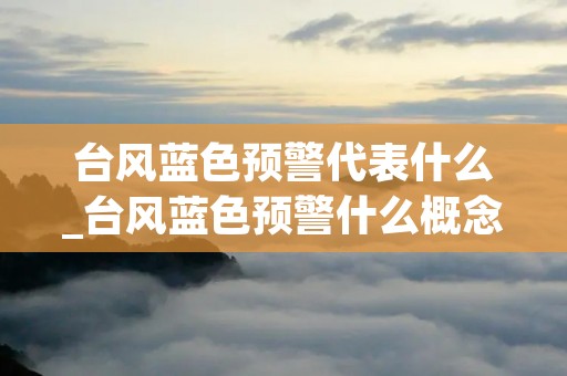 台风蓝色预警代表什么_台风蓝色预警什么概念