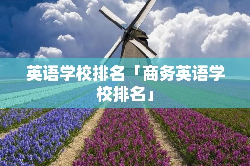 英语学校排名「商务英语学校排名」