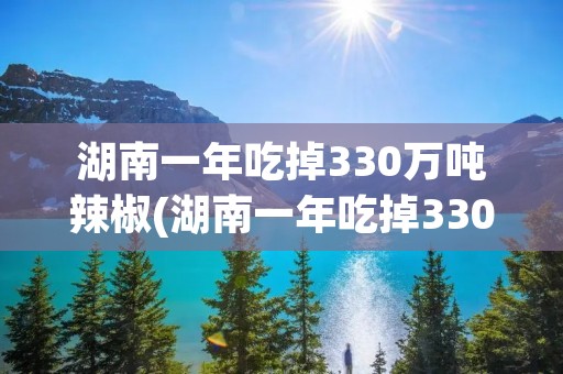 湖南一年吃掉330万吨辣椒(湖南一年吃掉330万吨辣椒5)