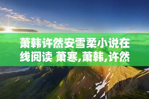 萧韩许然安雪柔小说在线阅读 萧寒,萧韩,许然